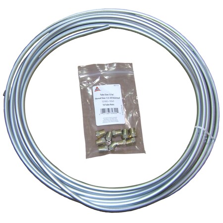 AGS NiCopp 5/16in X 25ft Nickel-Copper Brake, Fuel And Transmission Line Tubing Coil